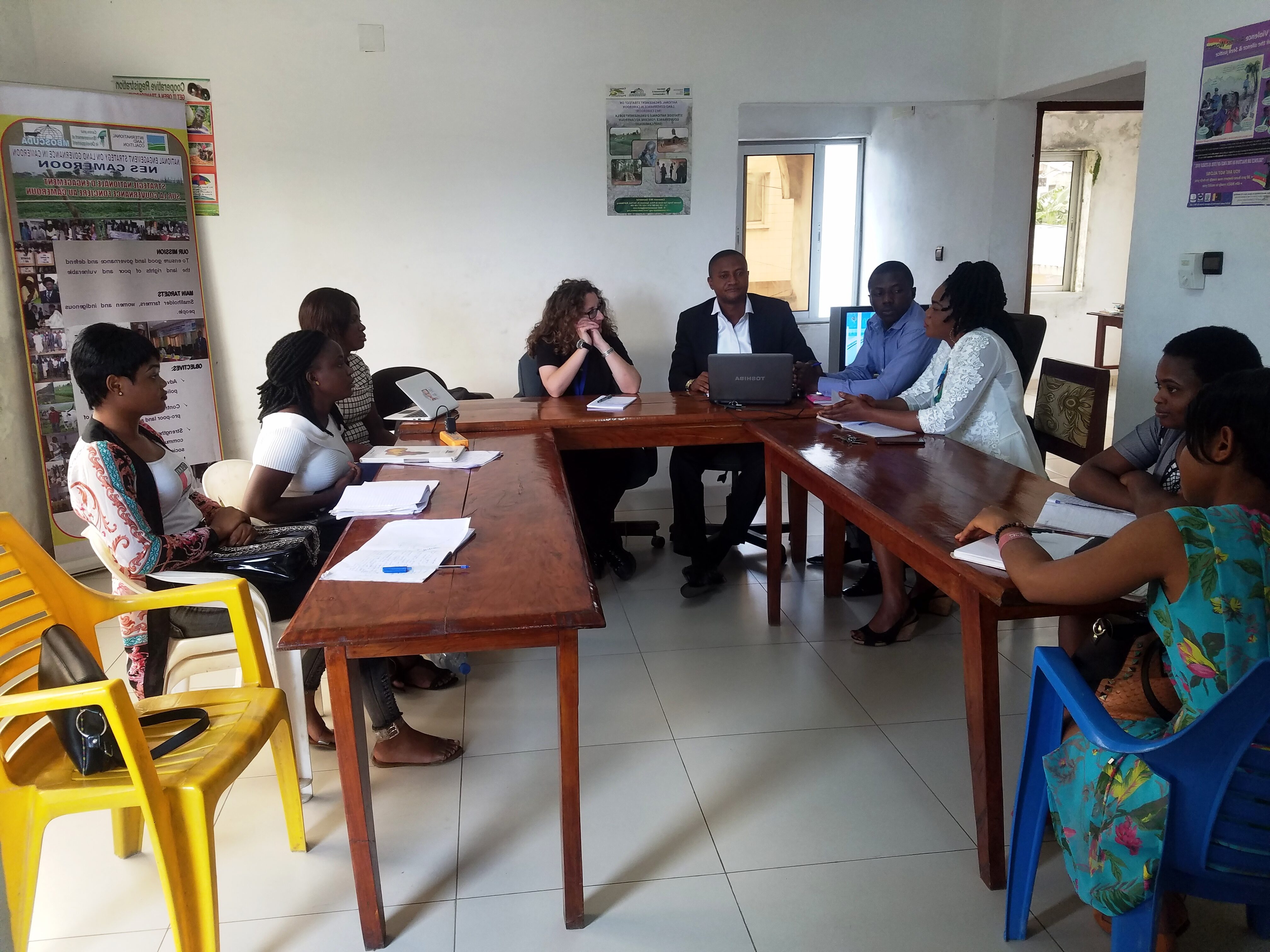 HEAD OF OFFICE UNOCHA  FOR NORTH AND SOUTH WEST REGION IN A PARTNERSHIP MEETING WITH IYEC