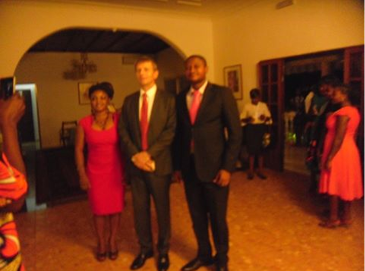 The Program Director of IYEC and the British High commissioner for Cameroon  on a Networking session.