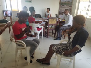 Training of IYEC interns in the office, for field work on monitoring and evaluation of health centers and hospitals on the quality of health care service delivery during patient’s attendance. They were trained to work on indicators such as hospitalization, outpatient consultation, HIV Testing and counseling, children completely vaccinated, family planning, home visit, antenatal consultation, and skilled delivery.