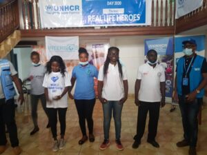 IYEC Head of branch office in Manyuy Division (Mamfe) celebrating Celebrating world humanitarian Day 2020 with other humanitarian organizations