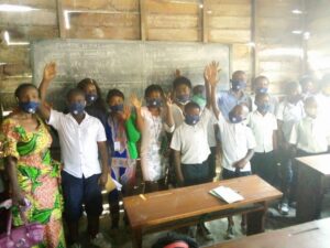 School sensitization Activities organized by IYEC DRC to prevent the spread of Covid-19  in School areas and supply of Protective Face masks to students and Pupils at North-Kivu Province .