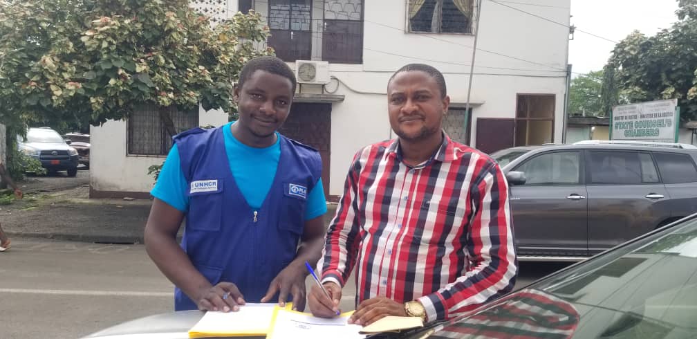 UNHCR /PLAN International and IYEC receiving antiseptic soap for distribution to beneficiaries in order to fight against COVID