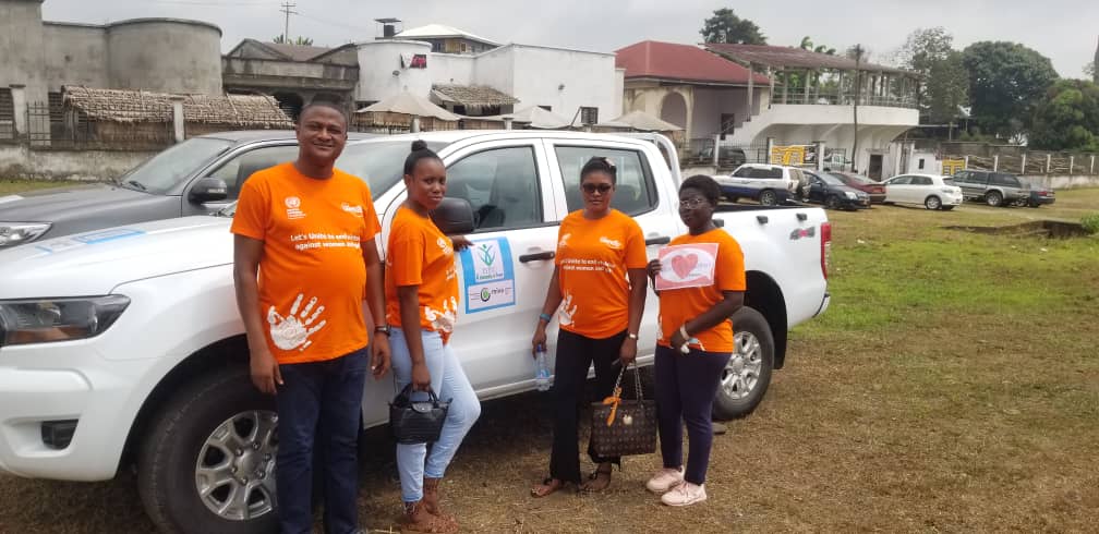 16 days of Activism Against Gender Base Violence, thanks for the transport support by MIVA SWITZERLAND