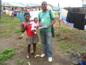The Project Coordinator visits and seeks to understand the challenges of a teenage mother, abandoned by the baby's father, in order to seek for possible solutions.