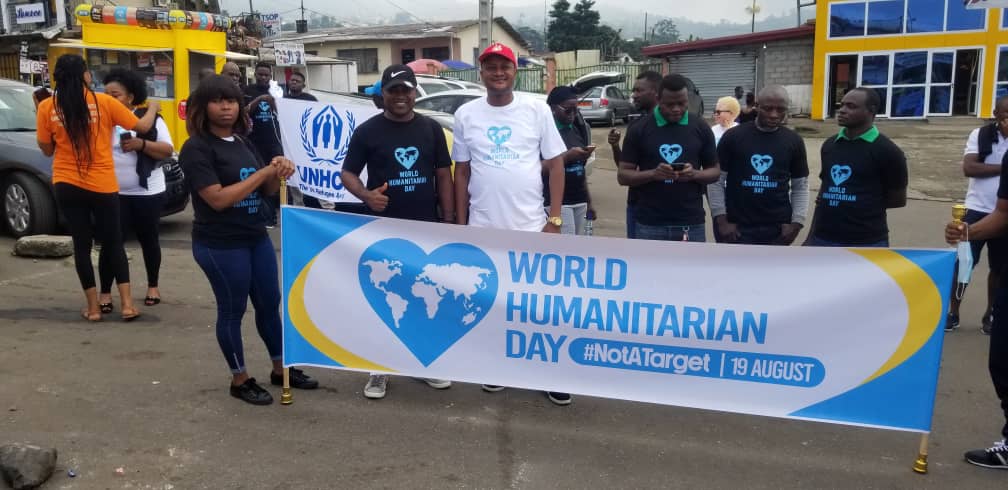 IYEC celebrating world humanitarian day with other partners and UN agencies